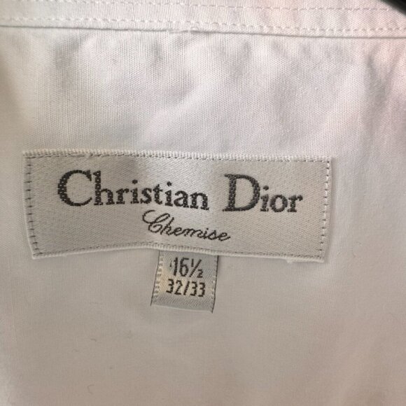 Christian Dior Chemise Cotton Button-Up Dress Shirt White - Picture 4 of 11
